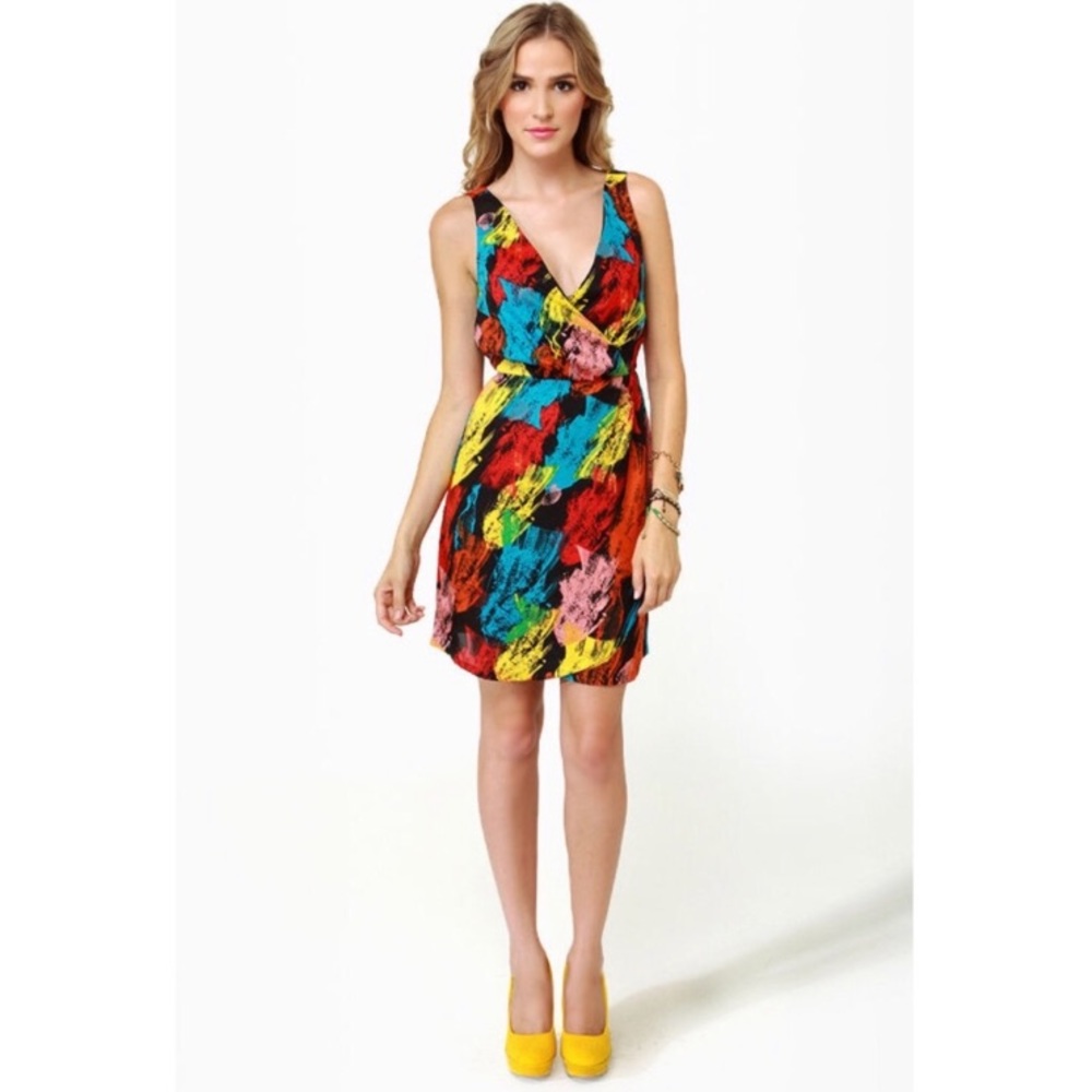 NWOT Jack. Sleeveless Rainbow Cocktail Dress
